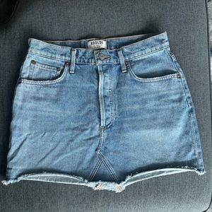 Agolde Quinn High Rise Mini Skirt in Devotee